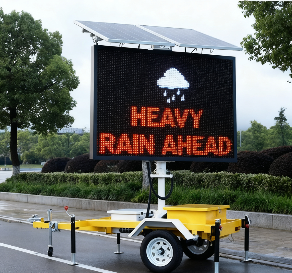 Solar Message Signs OnlyLED Solar-Powered Variable Message Signs (VMS), Solar-Powered LED ...